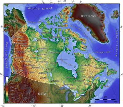 kanada domborzati térkép Na de hol is van az a Kanada?   Kanada Blog kanada domborzati térkép